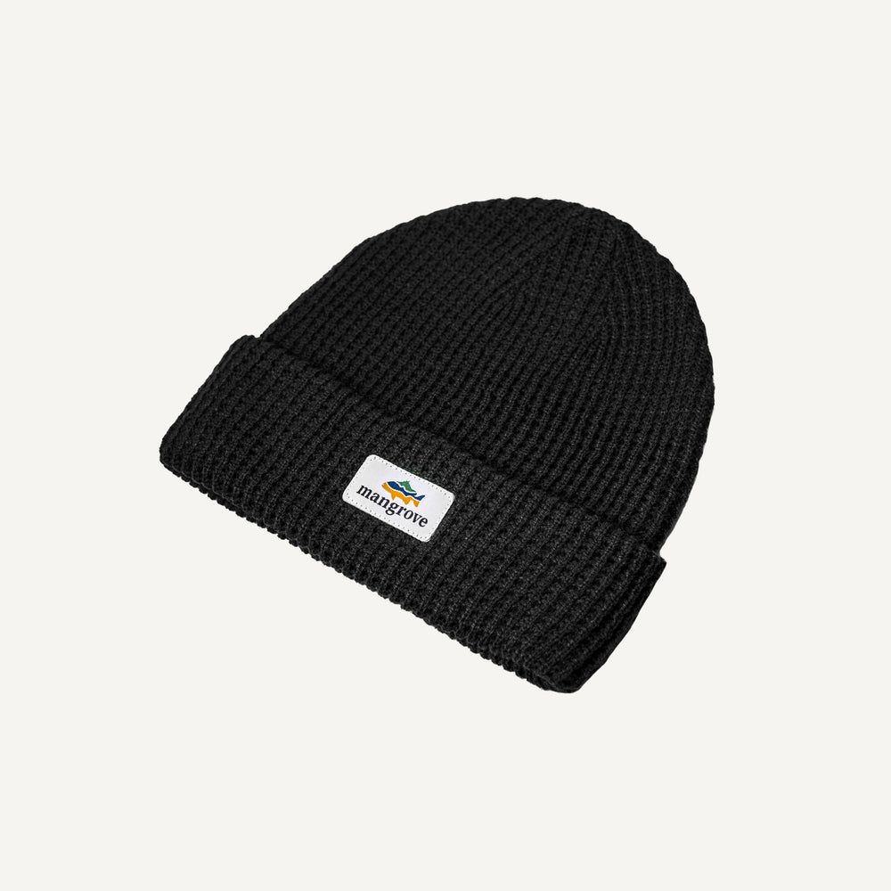 Mangrove Outdoors Black Waffle Beanie