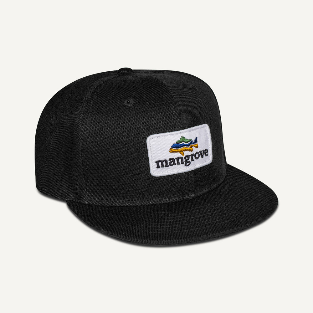 Mangrove Outdoors Black Snapback Cap Fishing Hat